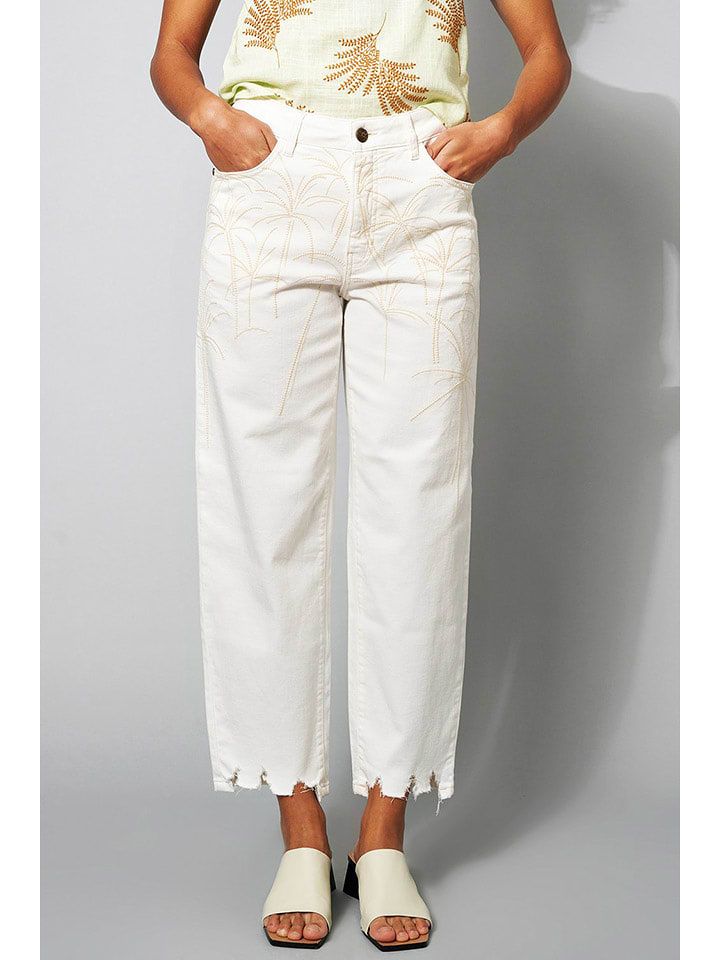 Rosner Dżinsy - Mom fit - w kolorze białym rozmiar: 46/L27