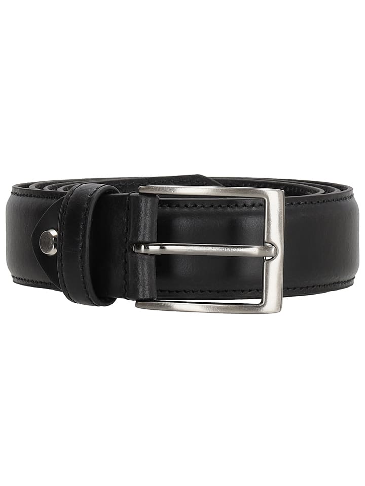 HIDE & STITCHES Skórzany pasek w kolorze czarnym rozmiar: 115