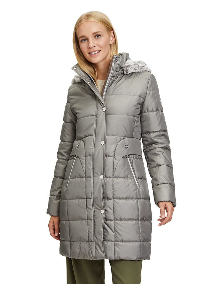 Betty Barclay Płaszcz pikowany w kolorze szarym rozmiar: 44