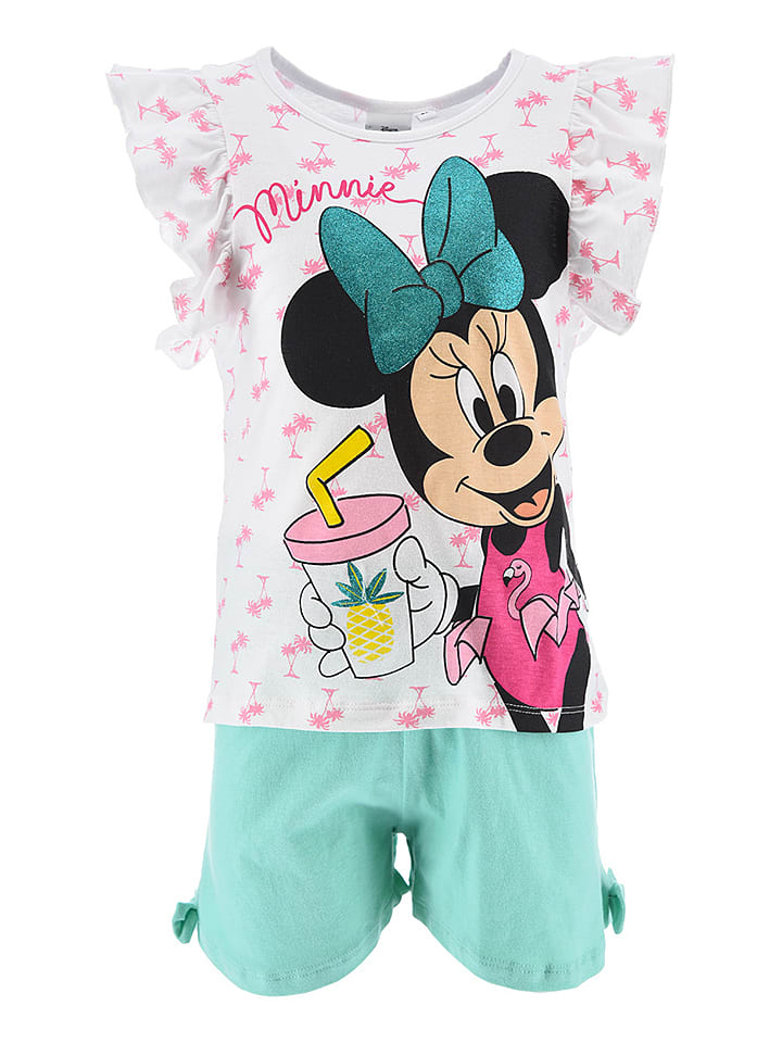 MINNIE MOUSE Piżama "Minnie" w kolorze biało-morskim rozmiar: 116