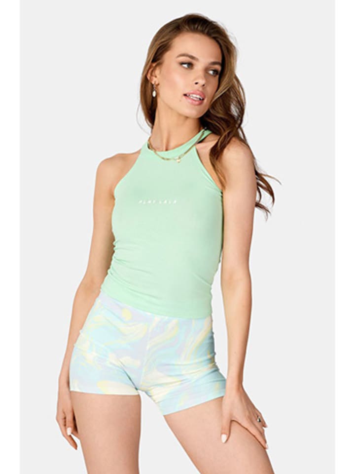 Top "Cold Shoulder" w kolorze miętowym