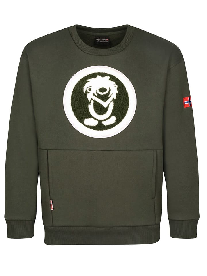 Trollkids Bluza "Trolltunga" w kolorze khaki rozmiar: 110