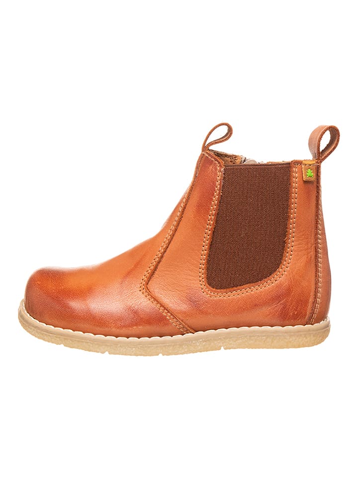 Skórzane sztyblety "Africa" w kolorze jasnobrązowym