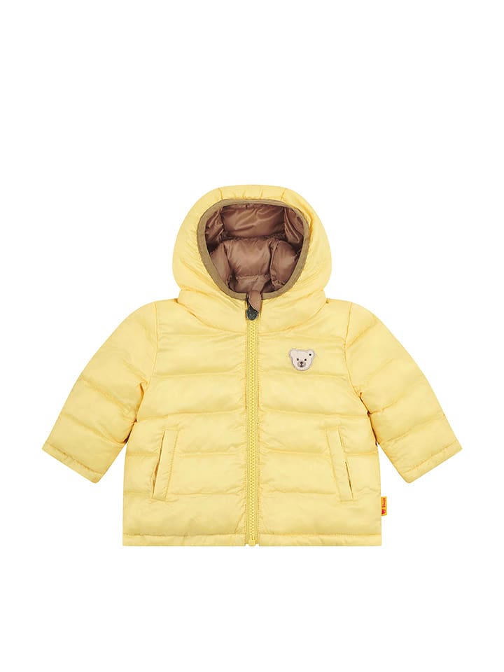 Steiff Dwustronna kurtka pikowana w kolorze żółto-jasnobrązowym rozmiar: 92