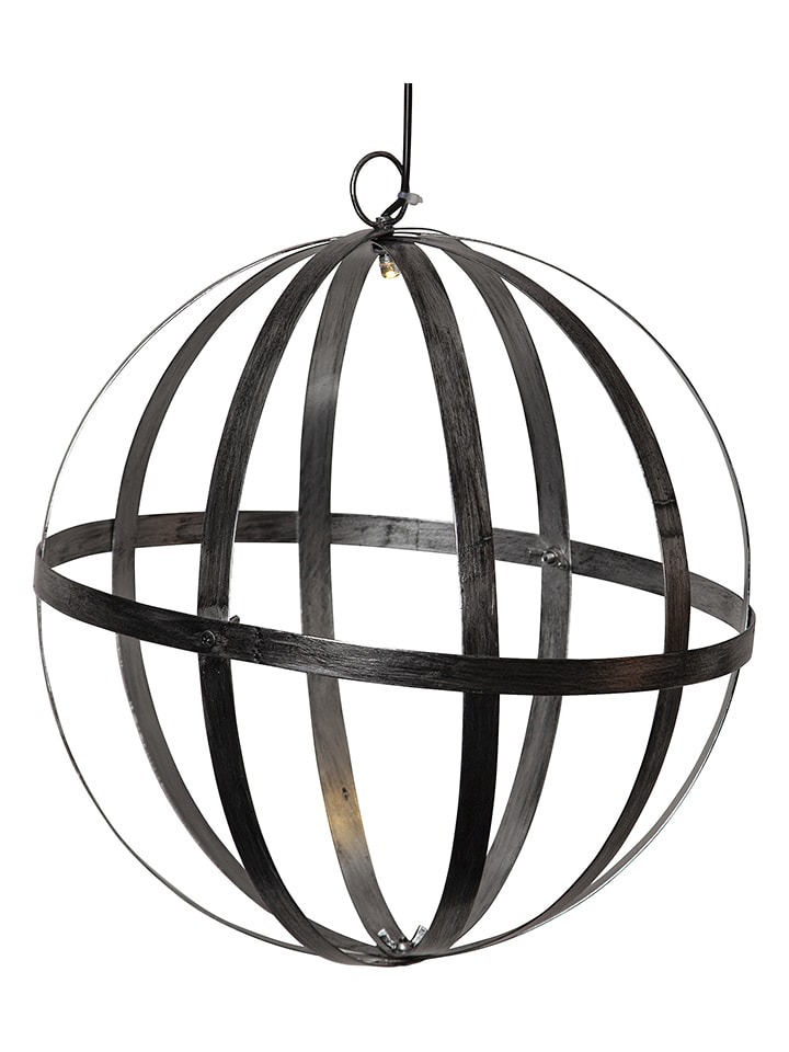 STAR Trading Solarna kula LED "Astri" w kolorze czarnym - Ø 30 cm rozmiar: onesize