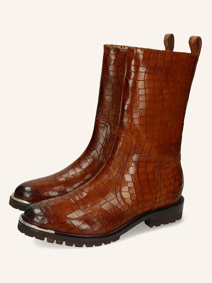 MELVIN & HAMILTON Skórzane kozaki "Elena 4" w kolorze jasnobrązowym rozmiar: 37