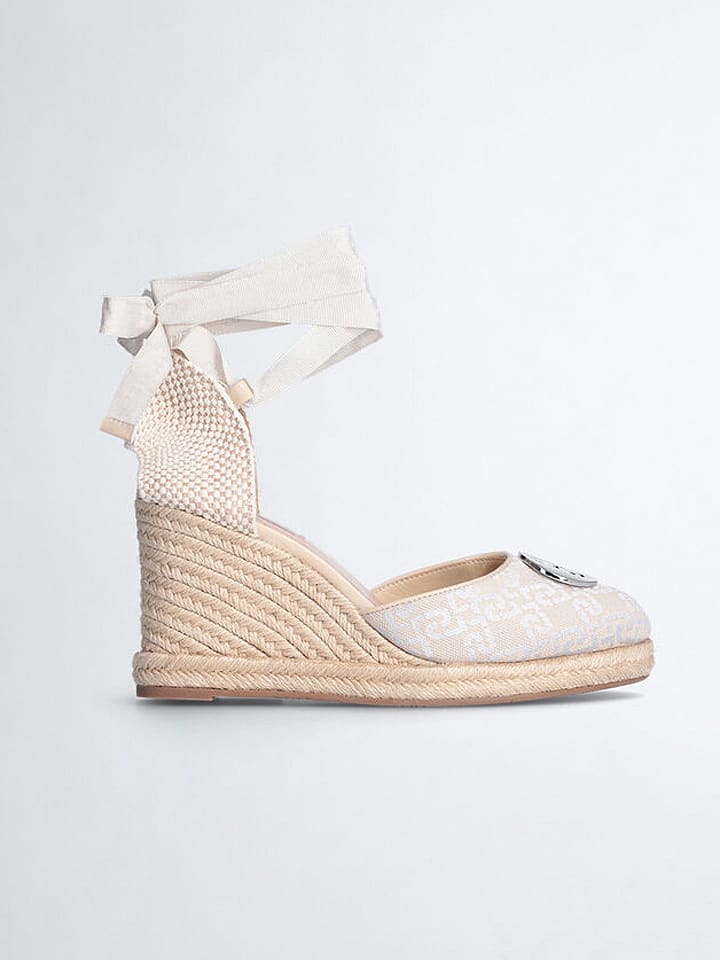 Liu Jo Sandały w kolorze beżowym na koturnie rozmiar: 37