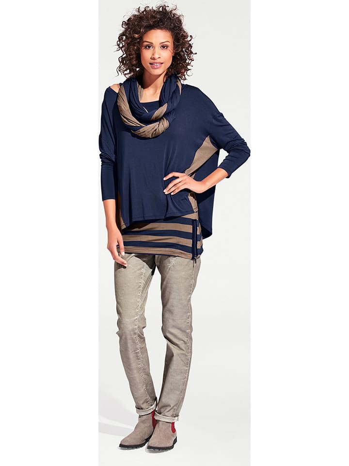 Heine Koszulka w kolorze granatowo-szarobrązowym rozmiar: 36