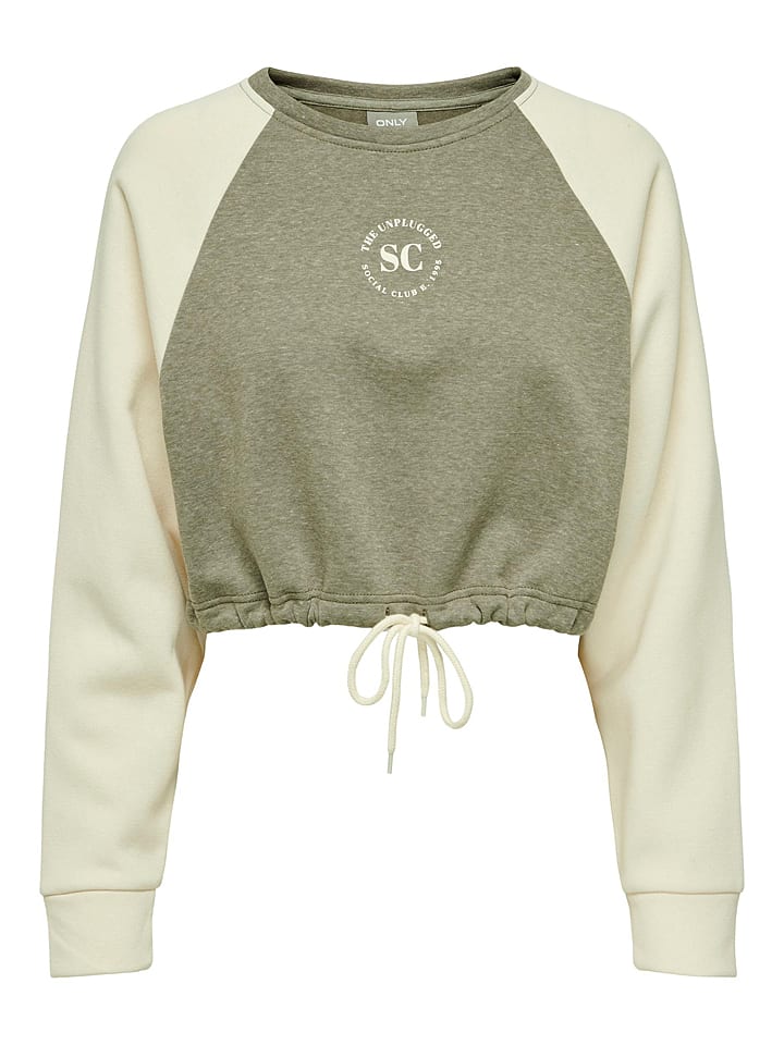 Bluza "Lula" w kolorze oliwkowo-kremowym