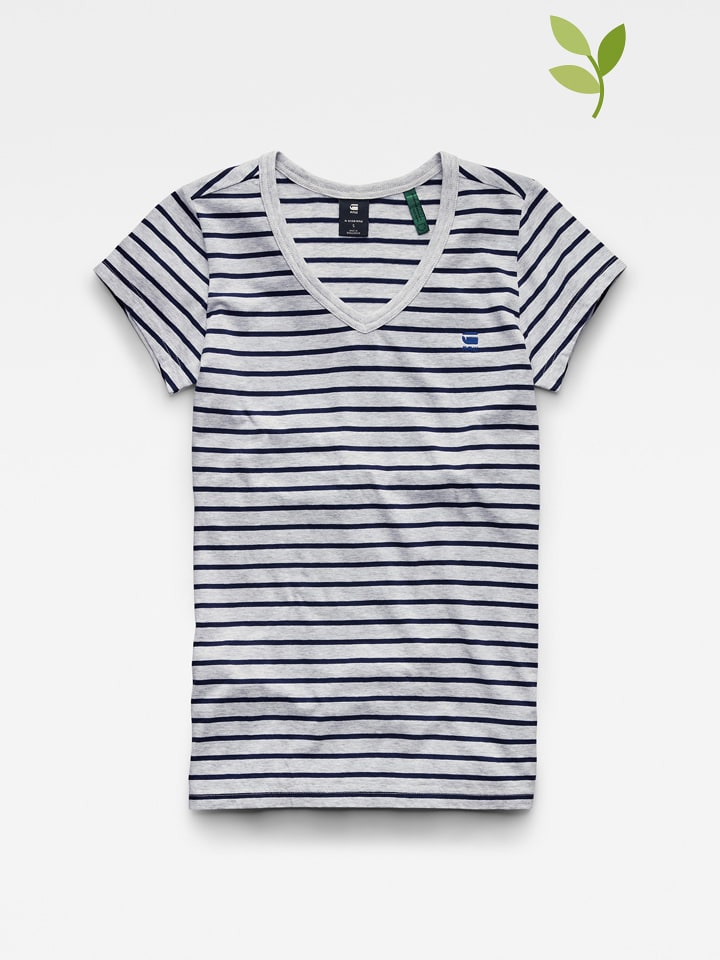 Koszulka w kolorze jasnoszaro-granatowym