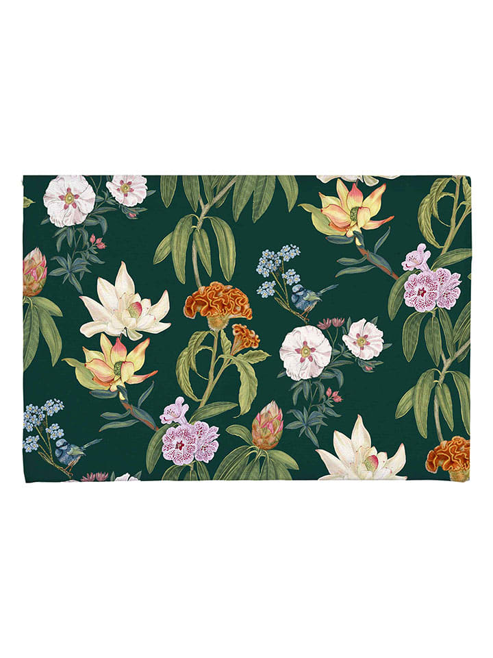 Madre Selva Dywanik łazienkowy w kolorze zielonym ze wzorem - 40 x 60 cm rozmiar: onesize