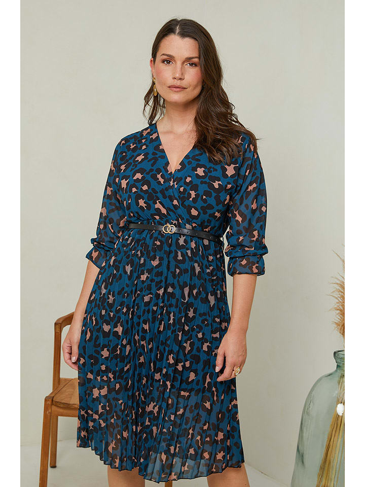 Curvy Lady Sukienka w kolorze niebiesko-czarnym rozmiar: 48/50