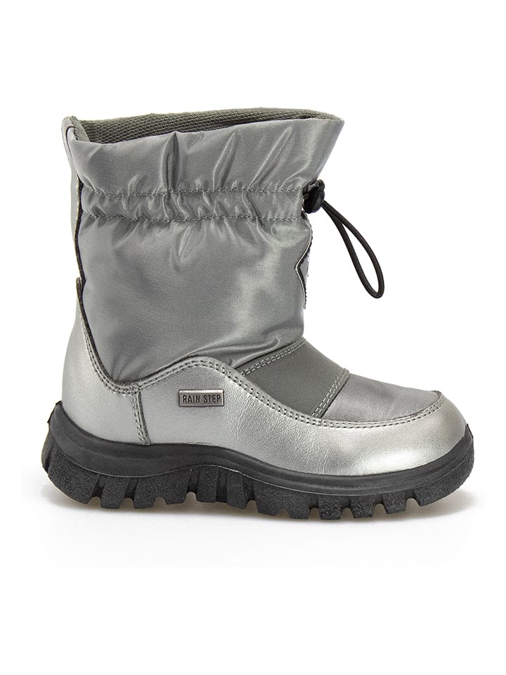 Naturino Botki zimowe "Varna" w kolorze srebrnym rozmiar: 35