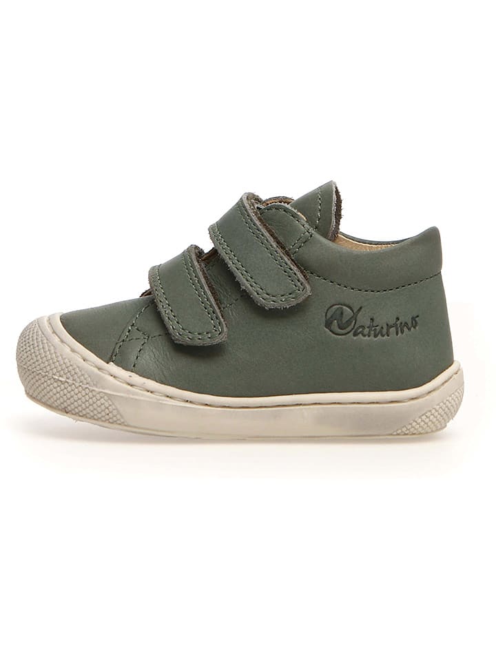 Naturino Skórzane buty "Cocoon" w kolorze zielonym do nauki chodzenia rozmiar: 29