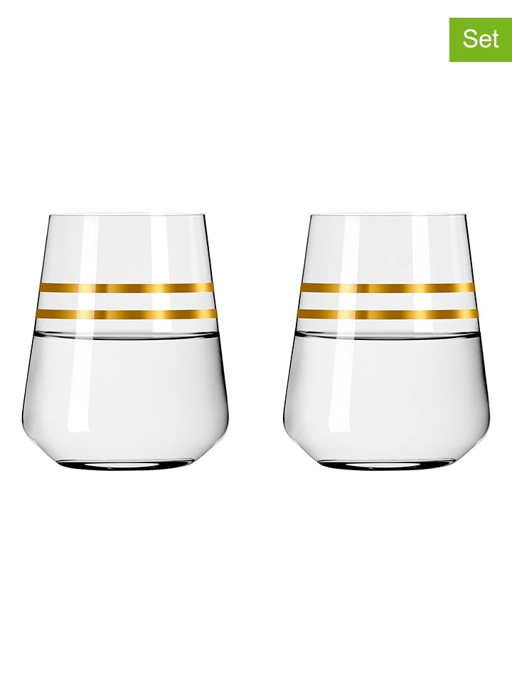 RITZENHOFF Szklanki (2 szt.) "Deluxe" w kolorze złotym - 510 ml rozmiar: onesize