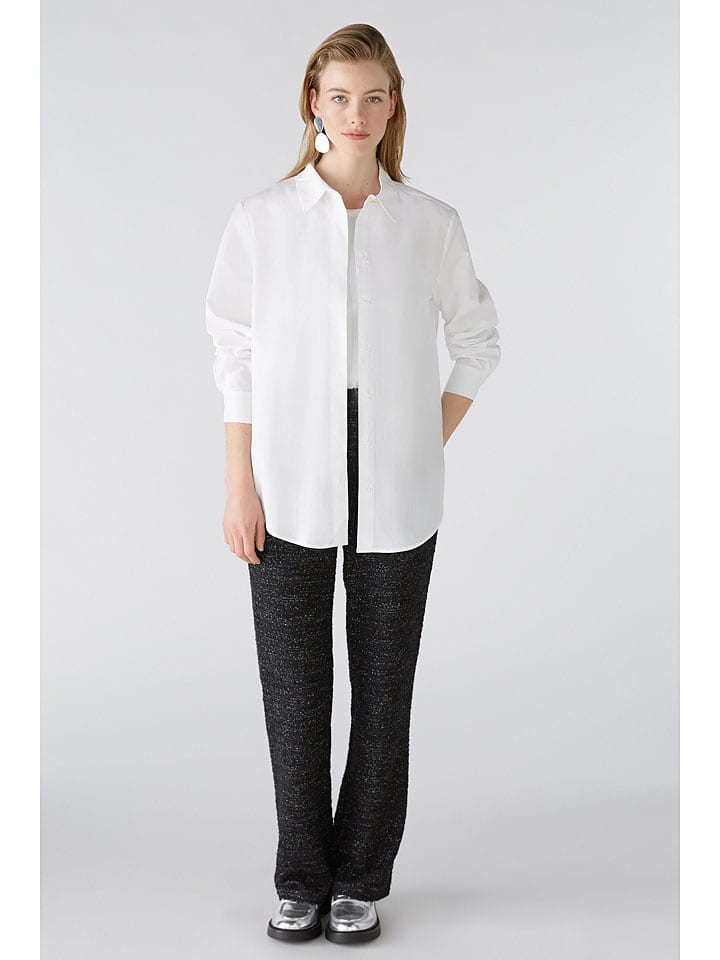 Oui Bluzka w kolorze białym rozmiar: 42