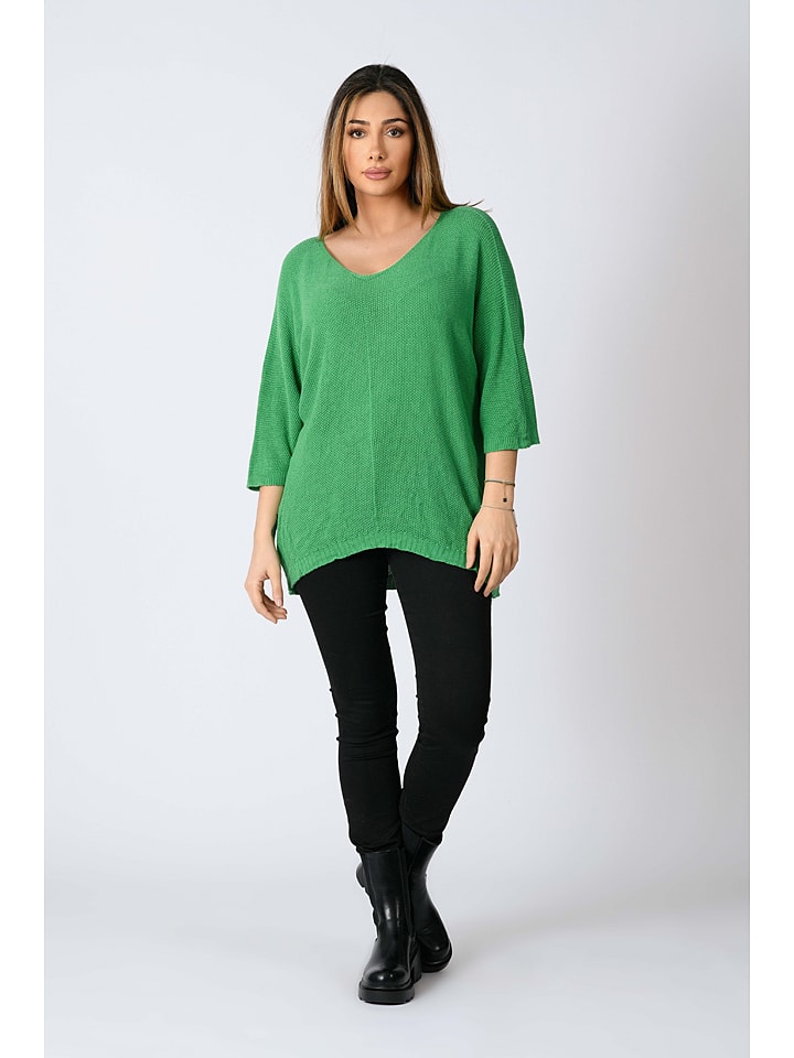 Plus Size Company Sweter "Aimee" w kolorze zielonym rozmiar: 44/46