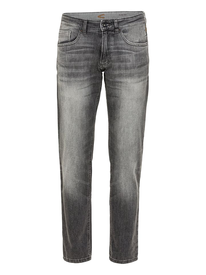 Dżinsy - Slim fit - w kolorze szarym