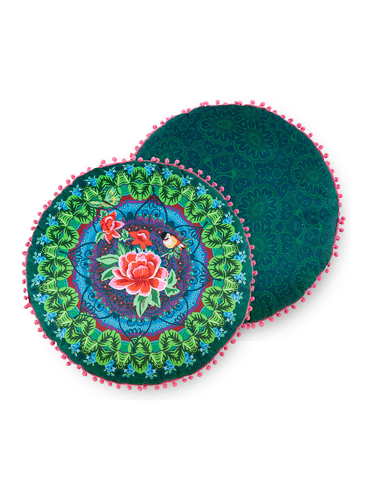 HAPPINESS Poduszka w kolorze zielonym rozmiar: 55 cm