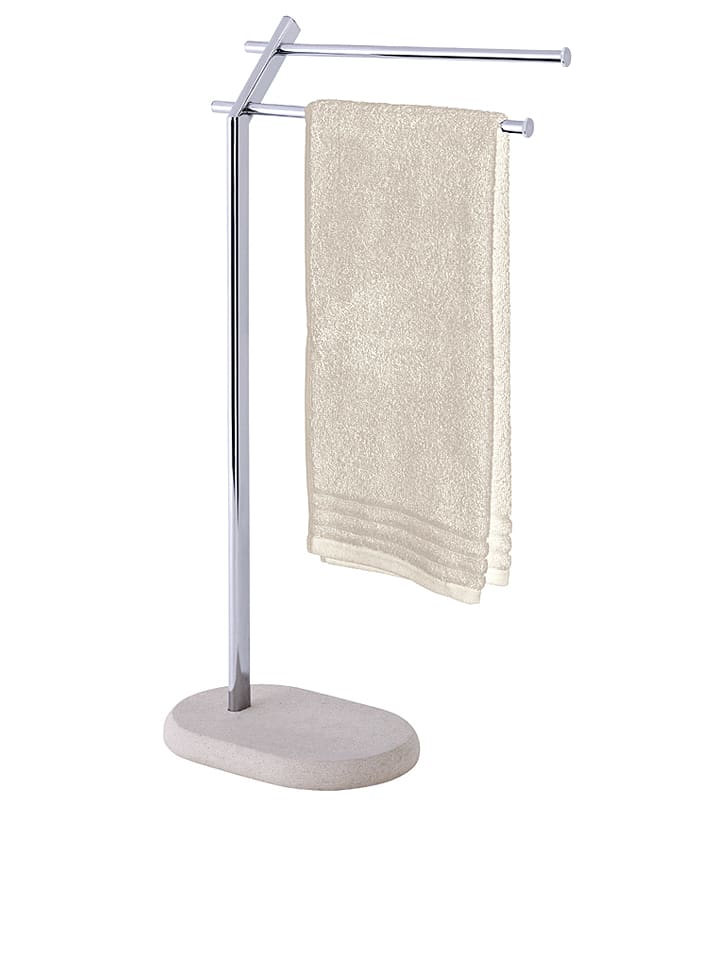 Wenko Stojak "Puro" w kolorze srebrnym na ręczniki - 44,5 x 79 x 20 cm rozmiar: onesize