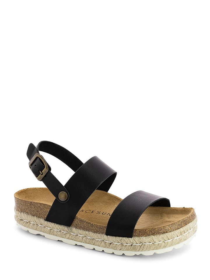 BACKSUN Skórzane sandały "Diadema" w kolorze czarnym rozmiar: 36