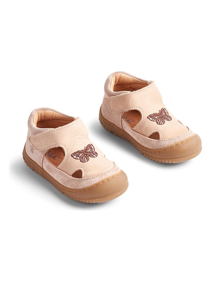 Wheat Skórzane półsandały w kolorze jasnoróżowym rozmiar: 20