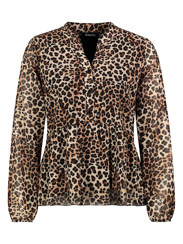 Sublevel Koszula w kolorze brązowo-czarnym rozmiar: L