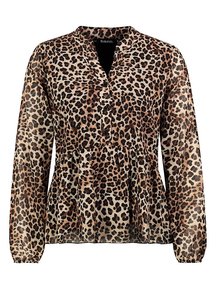 Sublevel Koszula w kolorze brązowo-czarnym rozmiar: L