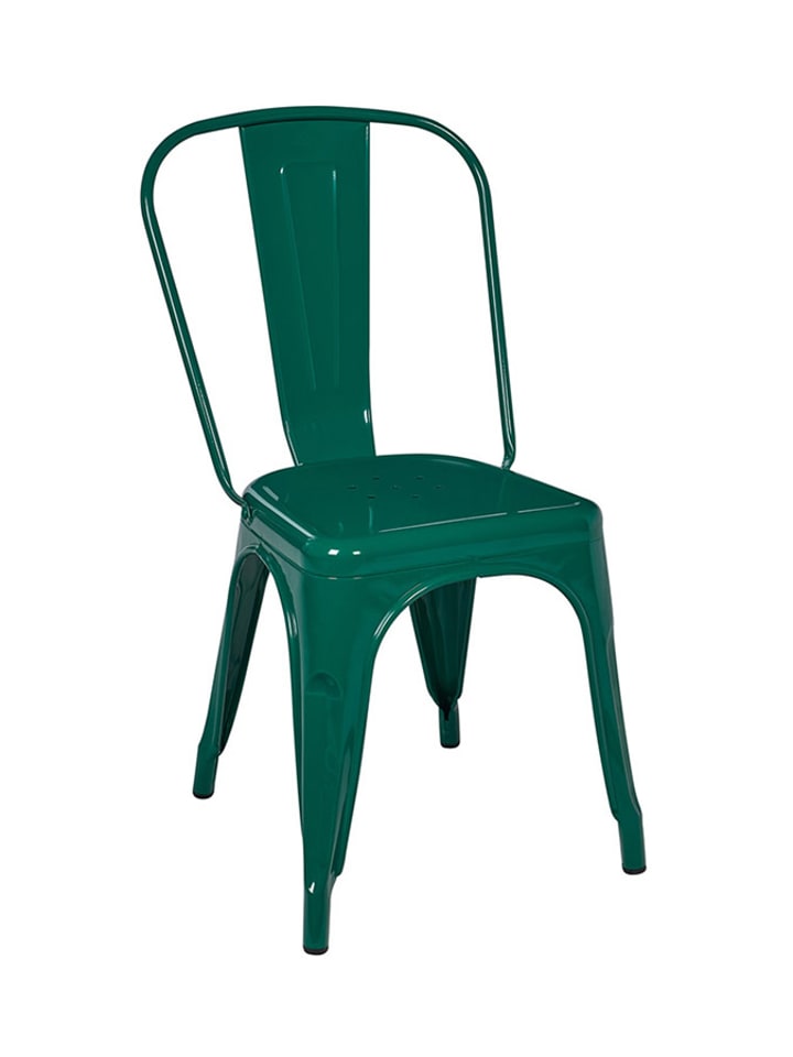 Krzesło w kolorze zielonym - (S)43 x (W)85 x (G)45 cm