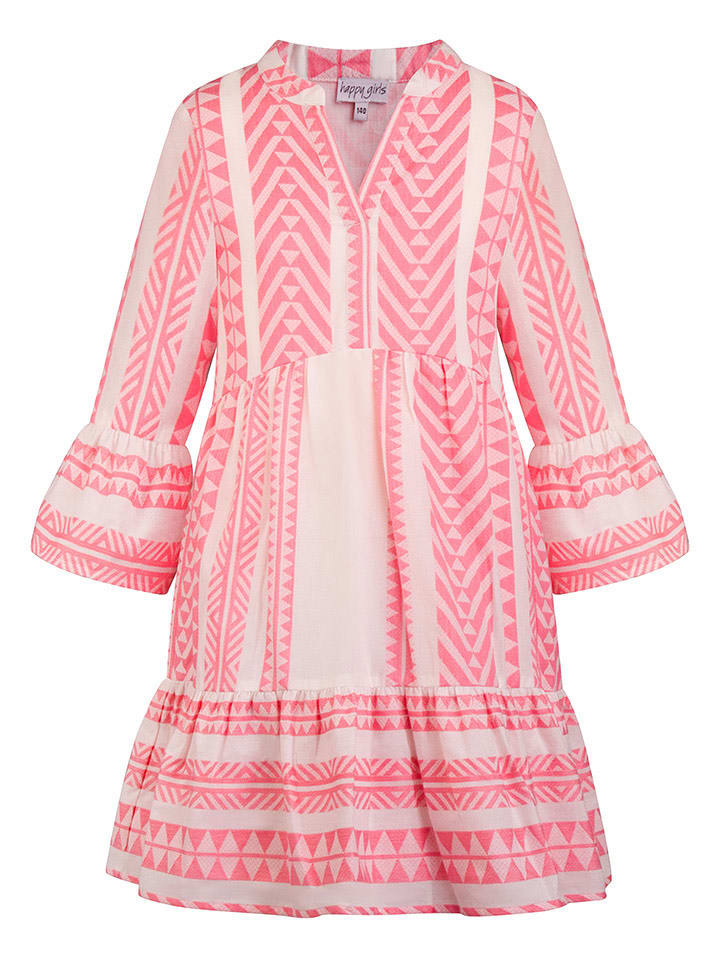 happy girls by Eisend Sukienka w kolorze jasnoróżowo-białym rozmiar: 176