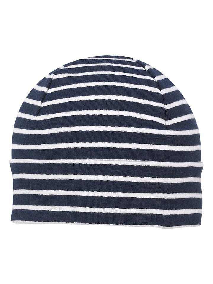 Döll Czapka beanie w kolorze granatowo-białym rozmiar: 43 cm