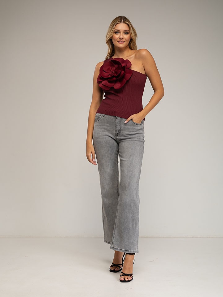 Tantra Dżinsy - Flared fit - w kolorze szarym rozmiar: XXL