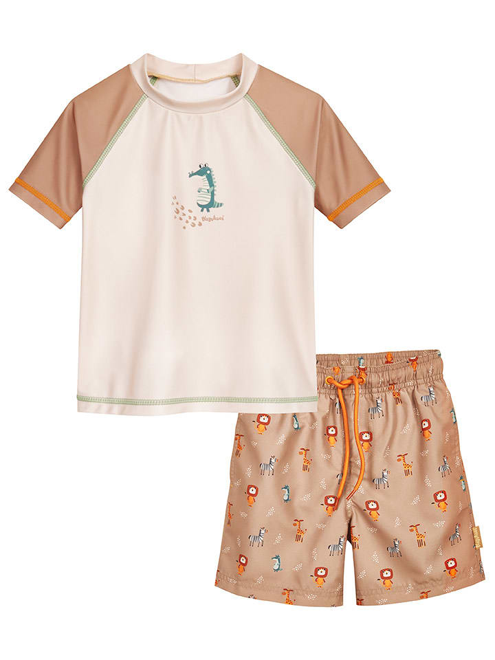 Playshoes 2-częściowy zestaw kąpielowy w kolorze jasnobrązowo-beżowym rozmiar: 122/128