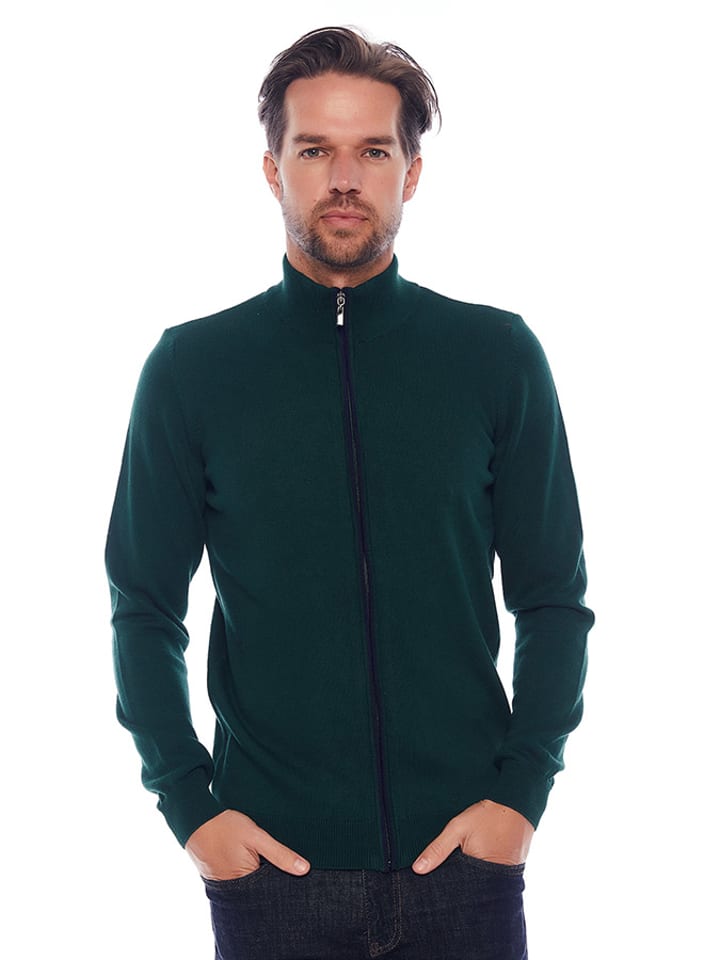 Galvanni Kardigan w kolorze ciemnozielonym rozmiar: XXL