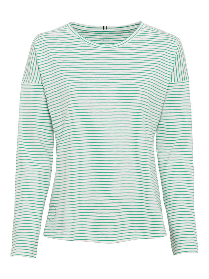 Camel Active Koszulka w kolorze zielono-białym rozmiar: XS