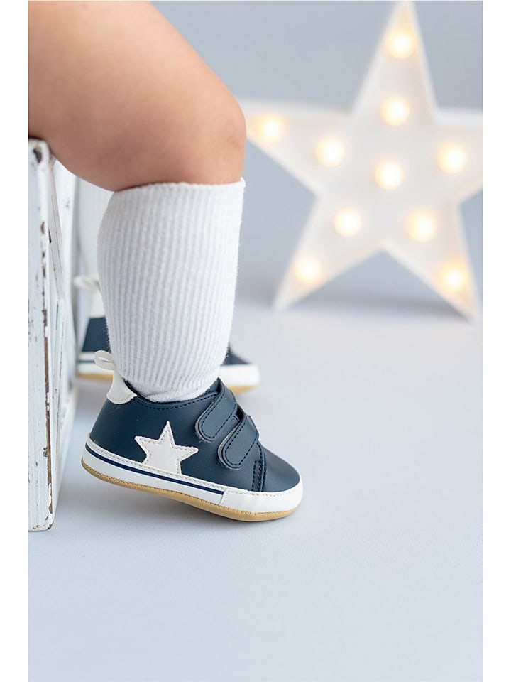 First Step Buty "White Star" w kolorze granatowym do raczkowania rozmiar: 20