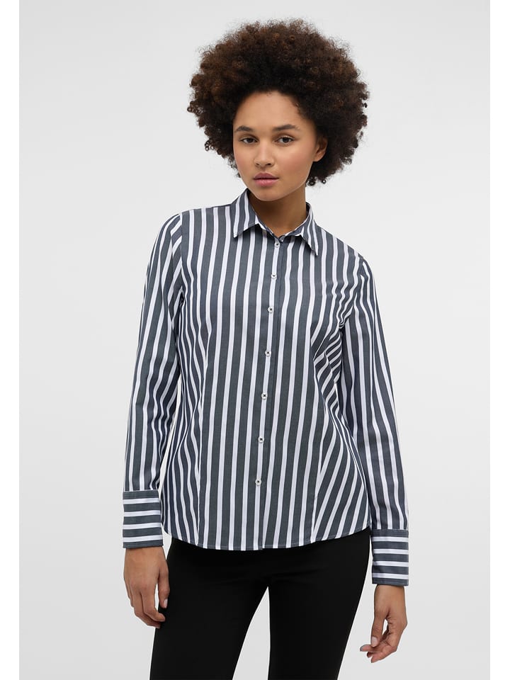 Eterna Koszula w kolorze biało-antracytowym rozmiar: 40