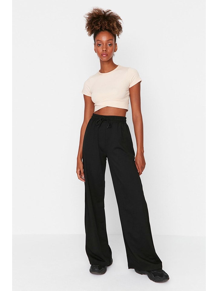 trendyol Spodnie dresowe w kolorze czarnym rozmiar: XS