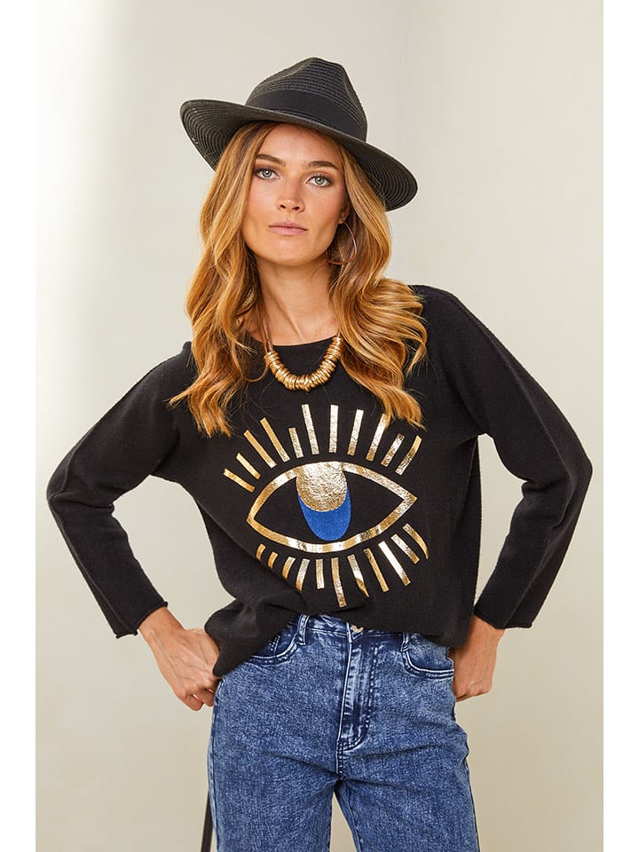 Plume Sweter "Alda" w kolorze czarnym rozmiar: S