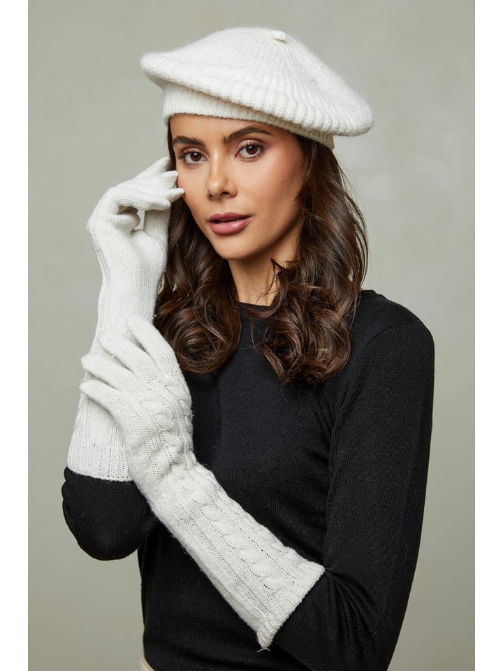 Soft Cashmere Rękawiczki w kolorze białym rozmiar: onesize