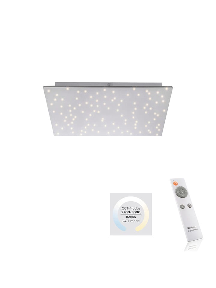 Just Light Lampa sufitowa LED w kolorze srebrnym - 45 x 45 cm rozmiar: onesize