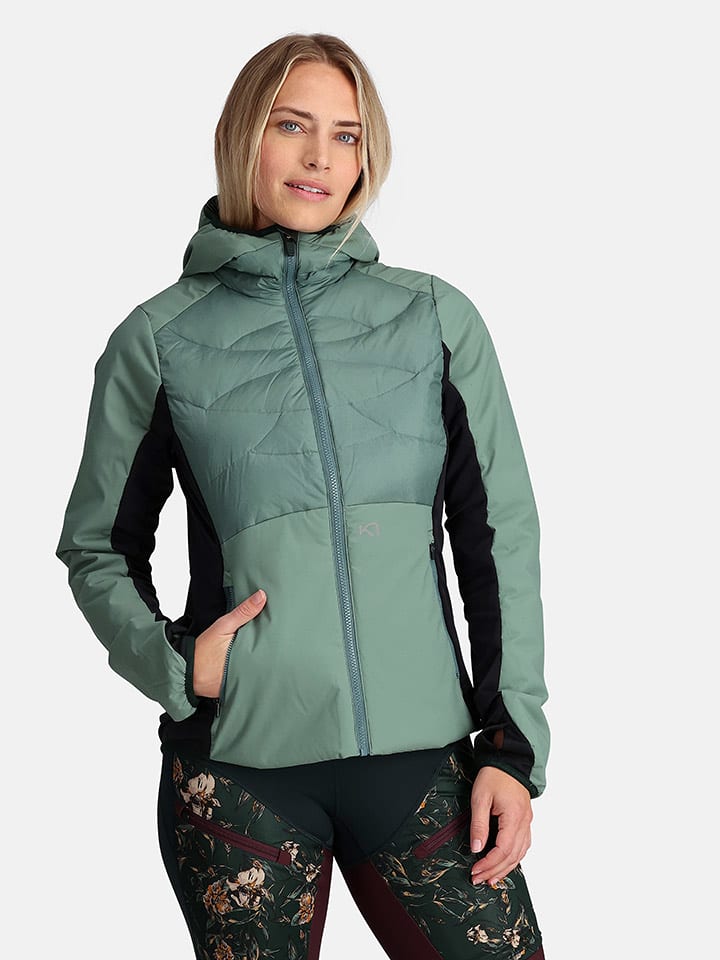KARI TRAA Kurtka puchowa w kolorze zielonym rozmiar: M