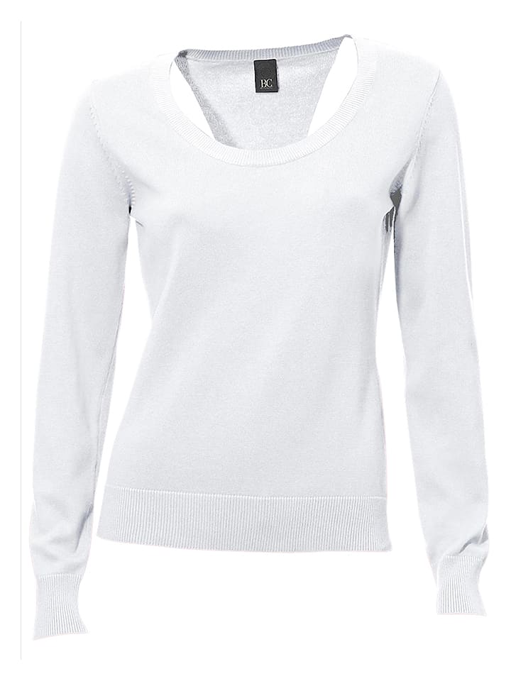 Heine Sweter w kolorze białym rozmiar: 48