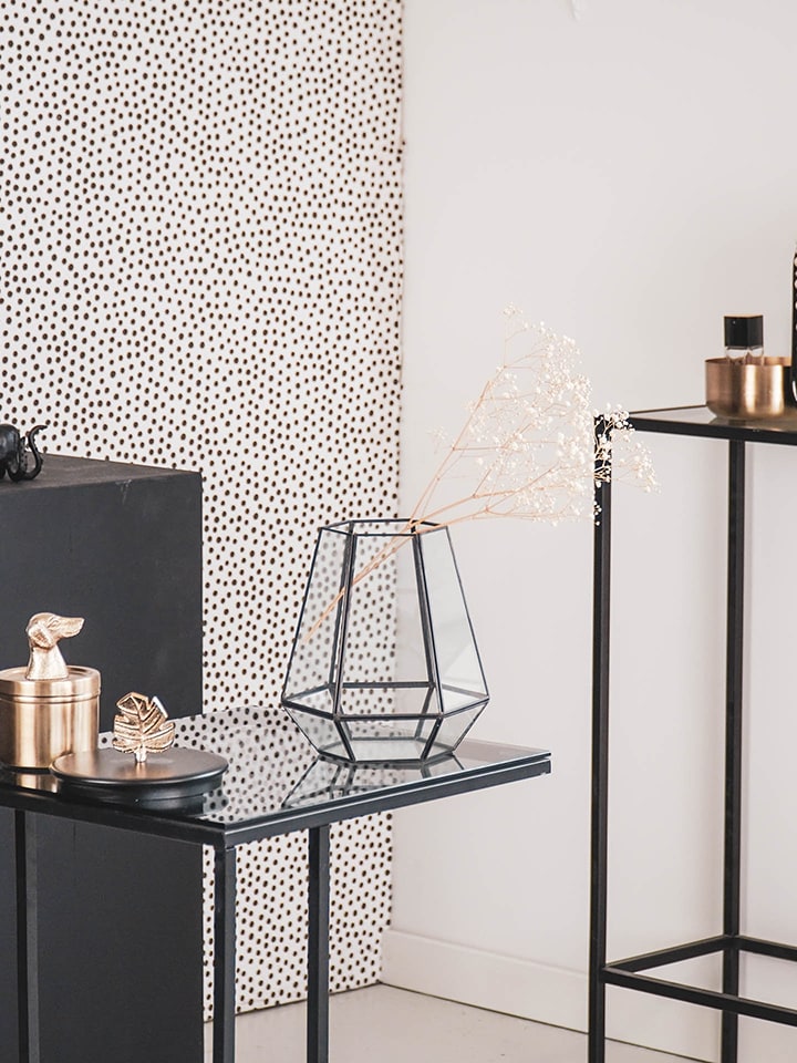 HouseVitamin Wazon w kolorze czarnym - wys. 20,5 x Ø 18 cm rozmiar: onesize