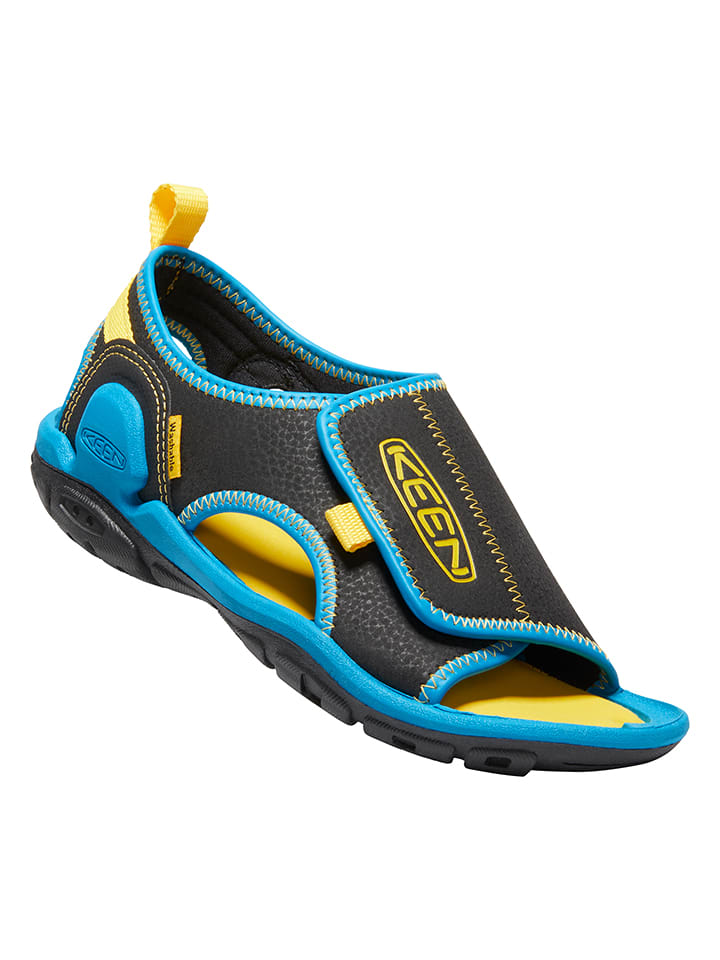 Keen Półsandały "Knotch River" w kolorze czarno-niebieskim rozmiar: 25/26