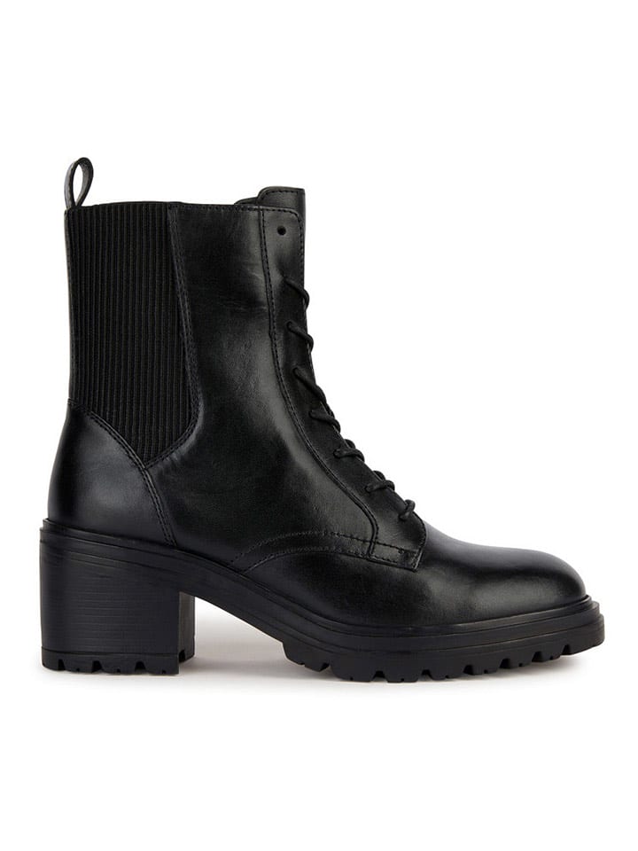 Geox Skórzane botki "Damiana" w kolorze czarnym rozmiar: 41