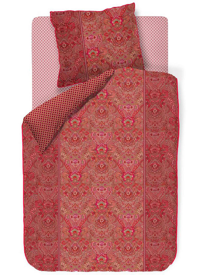 PiP Studio Komplet pościeli perkalowej w kolorze czerwonym rozmiar: 240x200/220 cm