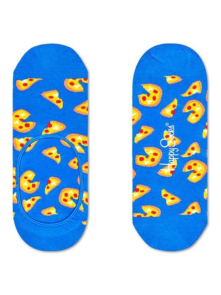 Happy Socks Skarpety-stopki "Pizza Liner" w kolorze niebiesko-żółtym rozmiar: 41-46