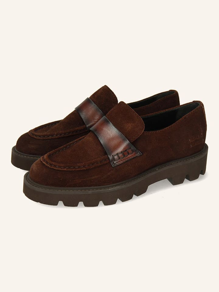 MELVIN & HAMILTON Skórzane slippersy "Jade 58" w kolorze brązowym rozmiar: 38