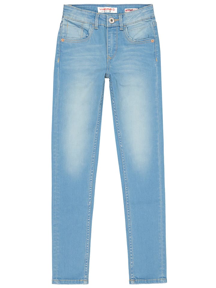 Vingino Dżinsy "Bianca" - Super Skinny fit - w kolorze niebieskim rozmiar: 176